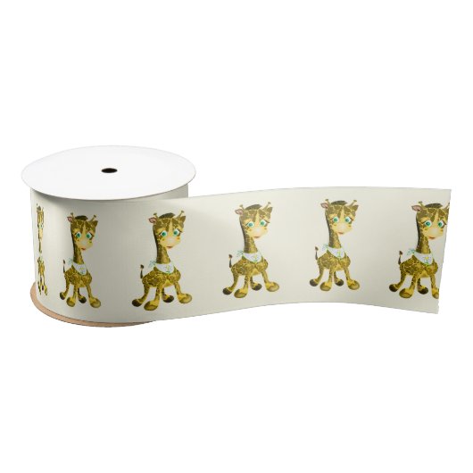 Niedlich Baby Giraffe Satinband (Spule)
