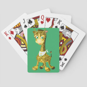 Niedlich Baby Giraffe Spielkarten