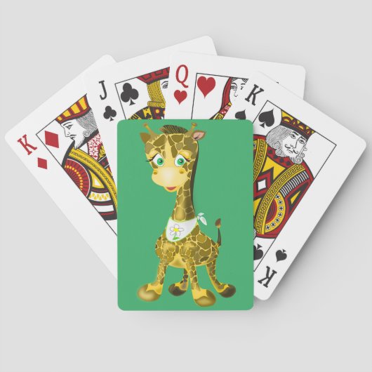 Niedlich Baby Giraffe Spielkarten (Rückseite)