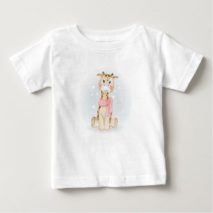 Niedlich Baby Giraffee Baby T - Shirt (0-24M)