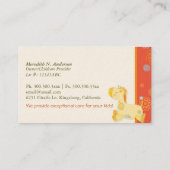 Niedlich Baby Giraffen Kindertagesstätte Visitenkarte (Rückseite)