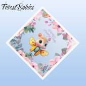Niedlich Baby Girl Butterfly Pink Floral Kind Gebu Serviette