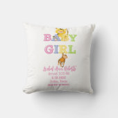 Niedlich Baby Girl Cheetah Monkey Jungle Keepake Kissen (Vorderseite)