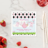 Niedlich Baby Girl Clothes Line Serviette (Beispiel)