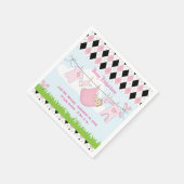 Niedlich Baby Girl Clothes Line Serviette (Ecke)