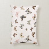 Niedlich Baby Girl Custom Monogram Butterfly Muste Dekokissen (Rückseite(Vertikal))