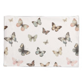 Niedlich Baby Girl Custom Monogram Butterfly Muste Kissenbezug (Rückseite)