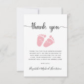 Niedlich Baby Girl Dusche Dankeskarte (Vorderseite)