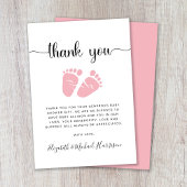 Niedlich Baby Girl Dusche Dankeskarte