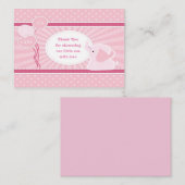 Niedlich Baby Girl Dusche Vielen Dank Karten (Vorne/Hinten)