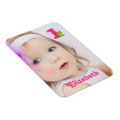 Niedlich Baby Girl Foto 1 Jahr Magnet (Rechte Seite)