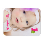 Niedlich Baby Girl Foto 1 Jahr Magnet (Horizontal)