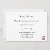 Niedlich Baby Girl & Horse Pony Custom Western Bir Ankündigung (Rückseite)