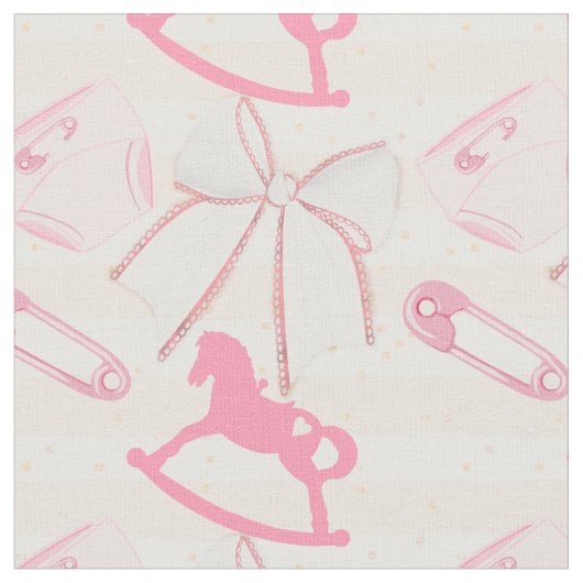 Niedlich Baby Girl Pattern Stoff (Nahaufnahme)