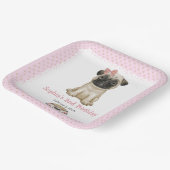 Niedlich Baby Girl Pink Mops Paper Teller (Gewinkelt)