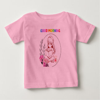 Niedlich Baby Girl Reading Book T - Shirt