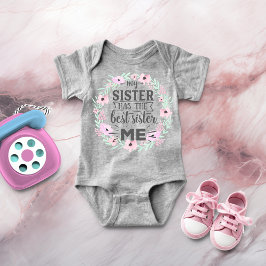 Niedlich Baby Girl Sister Boho Typografie Baby Strampler