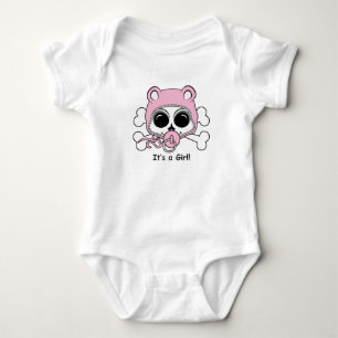 Niedlich Baby Girl Skull Strampler