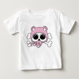 Niedlich Baby Girl Skull T-shirt
