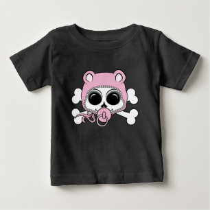 Niedlich Baby Girl Skull T-shirt