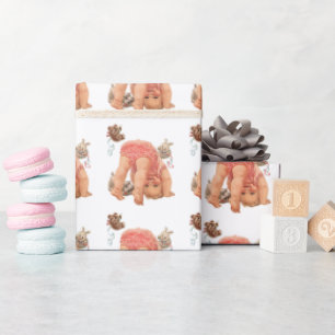 Niedlich Baby Girl Wrapping Paper Geschenkpapier