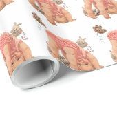 Niedlich Baby Girl Wrapping Paper Geschenkpapier (Rolleneckpunkt)