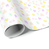 Niedlich Baby Girl Wrapping Paper Geschenkpapier (Rolleneckpunkt)