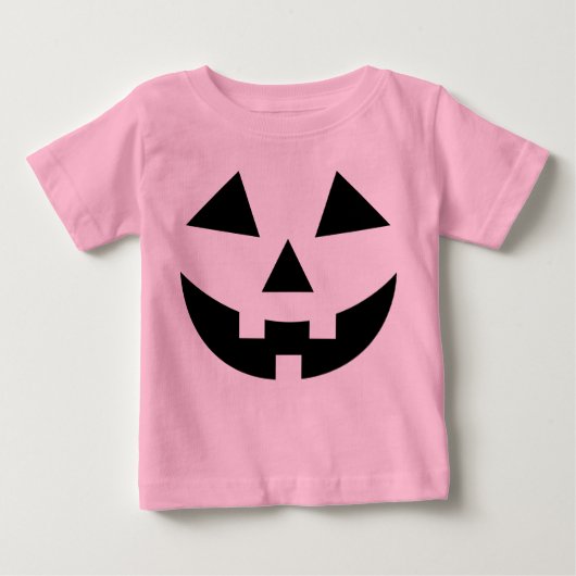 Niedlich Baby Girls Pink Pumpkin Halloween Kostüm Baby T-shirt (Vorderseite)