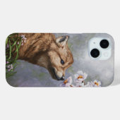 Niedlich Baby Gray Wolf Pup und Blume Case-Mate iPhone Hülle (Rückseite (Horizontal))