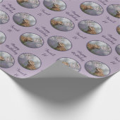 Niedlich Baby Gray Wolf Pup und Blume Geschenkpapier (Ecke)