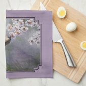 Niedlich Baby Gray Wolf Pup und Blume Geschirrtuch (Viertel Falte)