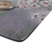 Niedlich Baby Gray Wolf Pup und Blume Schneidebrett (Ecke)