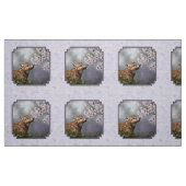 Niedlich Baby Gray Wolf Pup und Blume Stoff (Fat Quarter (45,7 x 55,9 cm))