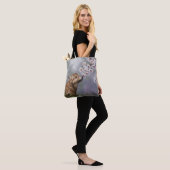 Niedlich Baby Gray Wolf Pup und Blume Tasche (Am Model)