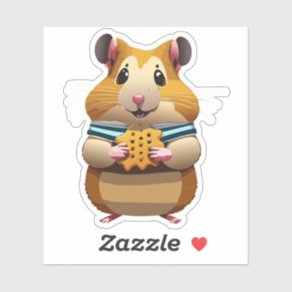 Niedlich Baby Hamster Cartoon Aufkleber