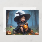 Niedlich Baby Hexe Postkarte (Vorne/Hinten)