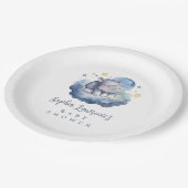 Niedlich Baby Hippo Babydusche Pappteller (Schrägansicht)