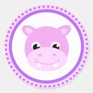 Niedlich Baby Hippo Cartoon Stickers