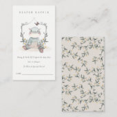 Niedlich Baby Hippo Foliage Diaper Raffle Baby Dus Begleitkarte (Vorne/Hinten)