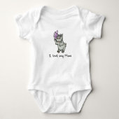 Niedlich Baby Hippo I Liebe Mimi Baby Strampler (Vorderseite)