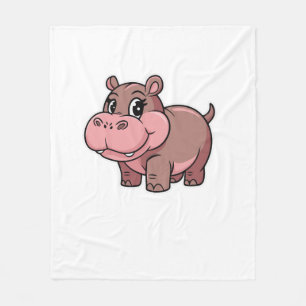 Niedlich Baby Hippo Moo Deng Long Sleeve T - Shirt Fleecedecke