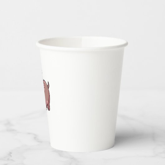 Niedlich Baby Hippo Moo Deng Long Sleeve T - Shirt Pappbecher (Links)