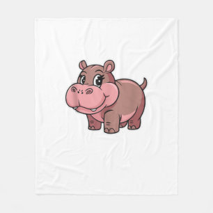 Niedlich Baby Hippo Moo Deng Tank Top_1 Fleecedecke