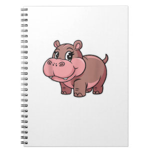 Niedlich Baby Hippo Moo Deng Tank Top_1 Notizblock