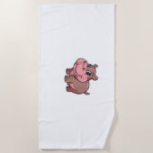Niedlich Baby Hippo Moo Deng Tank Top_1 Strandtuch (Vorderseite)