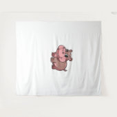 Niedlich Baby Hippo Moo Deng Tank Top_1 Wandteppich (Vorderseite (Horizontal))