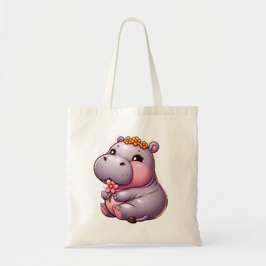 Niedlich Baby Hippo Tote Bag Tragetasche (Vorne)