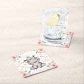 Niedlich Baby Hippopotamus Paper Untersetzer (Vor Ort)