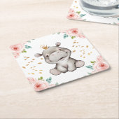 Niedlich Baby Hippopotamus Paper Untersetzer (angewinkelt)