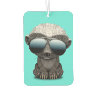Niedlich Baby Honey Badger mit Sonnenbrille Autolufterfrischer